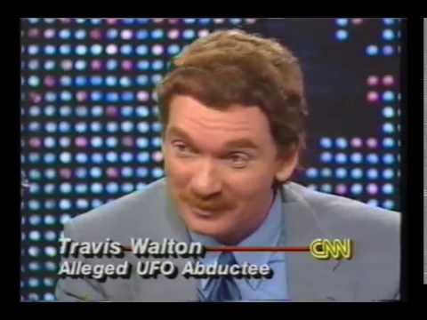 Travis Walton on CNN, identified on screen as 'Alleged UFO Abductee'