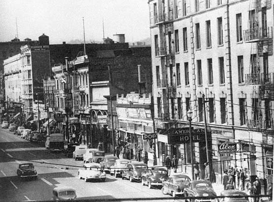 Historic Skid Row in downtown Los Angeles